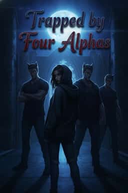 Trapped by Four Alphas novel cover