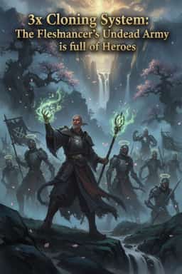 3x Cloning System: The Fleshmancer's Undead Army is full of Heroes novel cover