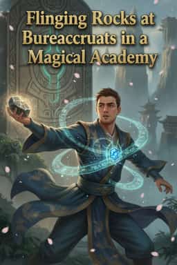 Flinging Rocks at Bureaucrats in a Magical Academy novel cover