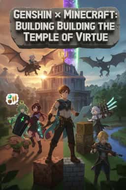 Genshin x Minecraft: Building the Temple of Virtue novel cover