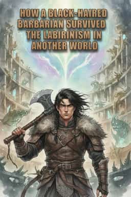 How a Black-Haired Barbarian Survived the Labyrinth in Another World novel cover