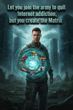 Let you join the army to quit Internet addiction, but you create the Matrix novel cover