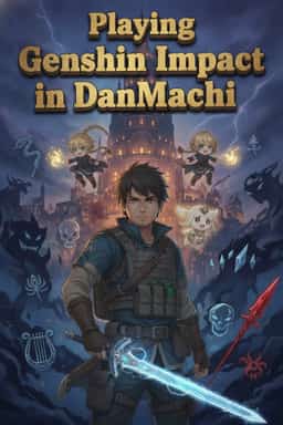 Playing Genshin Impact in DanMachi novel cover