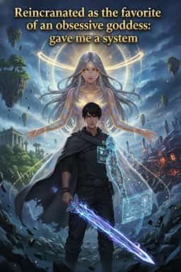 Reincarnated as the favorite of an obsessive goddess: gave me a system novel cover